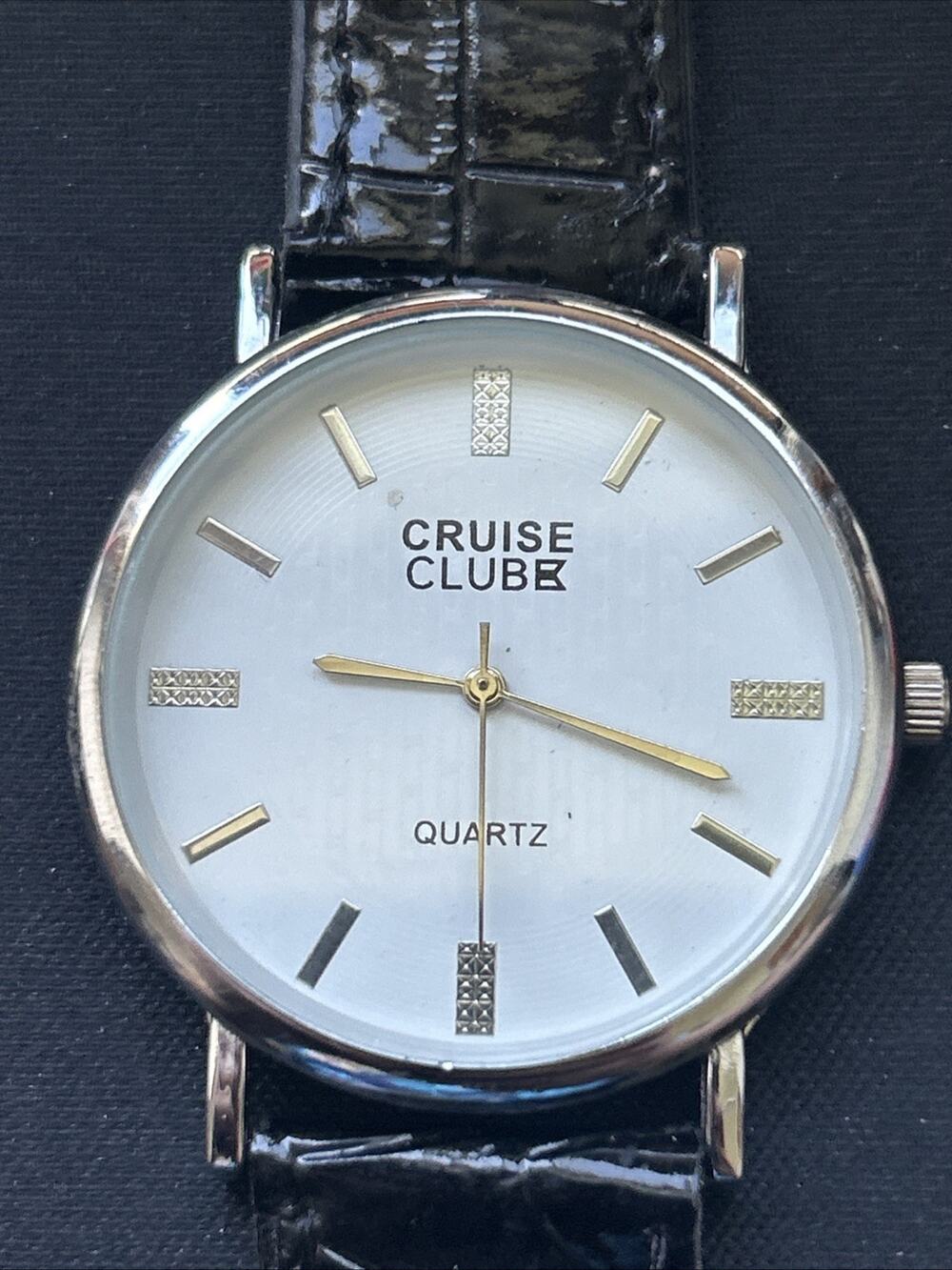 Cruise Club Silver Tone Case White Dial Quartz Watch